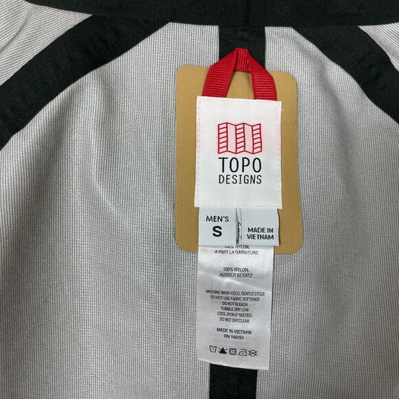 Topo Designs Mens Beige Tan 3L Tech Trench Rain Coat Raincoat S - Picture 8 of 9